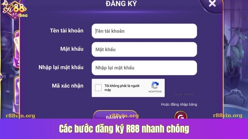 Các bước đăng ký R88 nhanh chóng