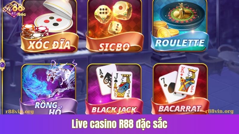 Live casino R88 đặc sắc